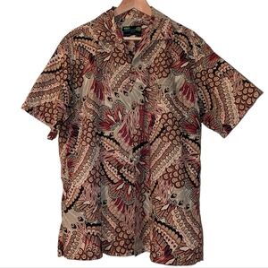 Moon Dog Handmade Austin Texas Short Sleeve Collared Button Down Shirt